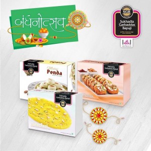 Rakhi Halvason +  Sutarfeni + Malai Penda Combo Pack